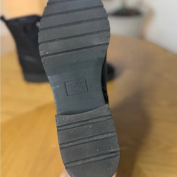 Sun + Stone Dark Leather Combat Boots. - Picture 3 of 4